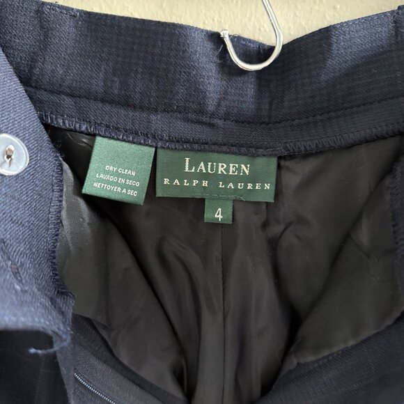 VTG Ralph Lauren Women’s Sz XS/S Wool Plaid Pleated Trouser Pants USA Made NEW - Picture 10 of 15